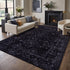 TTGIEET Persian Vintage 8x10 Floral Area Rug, Scalloped Washable Non Slip Stain Resistant Large Carpet for Standard Living King Bedroom Dining Office