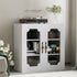 TTGIEET Sideboard Buffet Cabinet with Storage, Kitchen Storage Cabinet with 2-Doors,White,for Living Room,Dining Room,Entryway