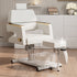TTGIEET White Hydraulic Pedicure Chair for Nail Tech with Adjustable Footrest, Technician Stool, Built-In Dust Collector