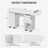 TTGIEET Manicure Station with Storage Drawers and Cabinet, Nail Tech Table with Foldable Tabletop, Nail Station with Lockable Wheels, Wrist Cushion, Nail Organizer & Foldable Trash Rack