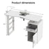 TTGIEET Manicure Table for Nail Tech, Acetone Resistant Nail Desk Station with Dust Collector & LED Lamp, Nail Table with Wrist Cushion, Drawer and Cabinet for Salon, Home Beauty Workstation