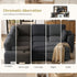 TTGIEET 5-Seater L-Shaped Reversible Sectional Sleeper Sofa, Pull-Out Sofa Bed with Storage & Cup Holders & Adjustable Backrest, Corduroy Couch for Living Room