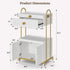 TTGIEET Salon Trolley Cart with Lockable Wheels, Salon Station Cabinet with Drawer & Cabinet for Hair Stylist Makeup Tool Organizer for Beauty Spa Barbershop