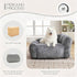 TTGIEET Dog Sofa Couch Bed for Medium, Large Dogs, 51" Pet Sofa with Faux Fur Fabric, Comfortable Pet Couch with Backrest and Armrests