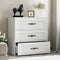 TTGIEET Wooden Dresser with 3 Large Drawers, Modular Media Console Storage Chest of Drawers, Sideboard Credenza for Living Room, Entryway, Kitchen