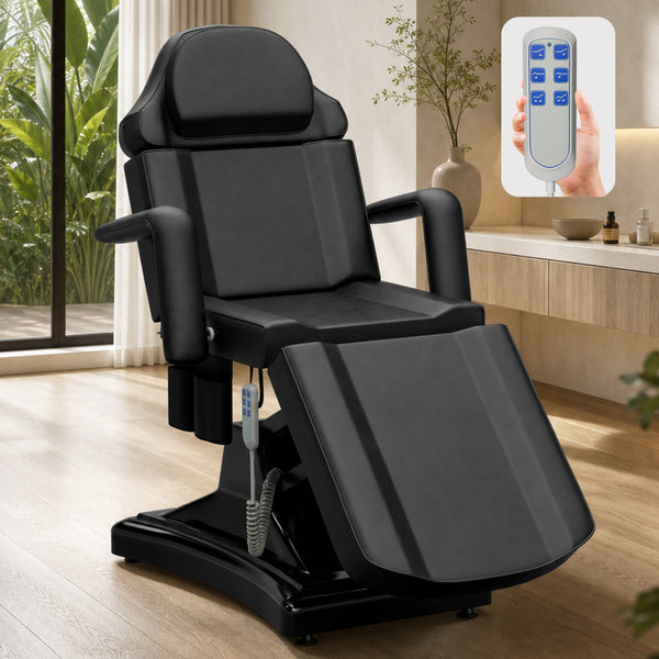 TTGIEET Fully Electric Esthetician Bed with 3 Motors, Adjustable Spa Facial Chair Massage Table for Tattoo, Lash Extensions, Waxing, Skincare & Beauty Salon