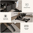 TTGIEET Electric Facial Bed 4-Section Massage Table w/ 3 Motors & Remote – Adjustable Beauty Bed for Esthetician, Tattoo, Spa, Waxing, Lashing (Black)