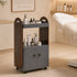 TTGIEET Salon Trolley Cart with Lockable Rolling Wheels, Esthetician Cart with Open Storage Shelves& Cabinet for Beauty Salon