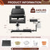 TTGIEET Black Hydraulic Pedicure Chair for Nail Tech with Foot Spa Basin, Adjustable Footrest & Technician Stool