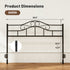 TTGIEET Metal Queen Headboard, Adjustable Height, Vintage Iron Scrollwork Design with Bed Frame Brackets Adapter