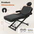 TTGIEET 3-Motor Fully Electric Massage Table, Professional Esthetician Bed with Foot Pedal & Remote Control, Height Adjustable Facial Bed with Face Cradle, Rolling Wheels, 550 lbs Capacity, Black