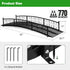 TTGIEET Metal Garden Bridge 8 FT, Durable Decorative Footbridge with Siderails Large Outdoor Bridges, Weight Capacity 770 lbs for Backyard, Creek, Lawn, Stream