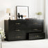 TTGIEET Wooden Dresser with 3 Large Drawers, Modular Media Console Storage Chest of Drawers, Sideboard Credenza for Living Room, Entryway, Kitchen
