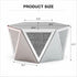 TTGIEET Hexagon Diamond Mirror Coffee Table, Crushed Diamond Finish Art Deco Luxury Centerpiece for Living Room