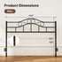 TTGIEET Metal Full Headboard, Adjustable Height, Vintage Iron Scrollwork Design with Bed Frame Brackets Adapter