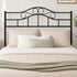 TTGIEET Metal Full Headboard, Adjustable Height, Vintage Iron Scrollwork Design with Bed Frame Brackets Adapter