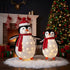 TTGIEET 2 - Piece Fluffy Lighted Penguin Family, 3ft & 2ft Pop - Up Outdoor Christmas Holiday Decoration with 150 LED Lights for Yard Garden