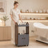 TTGIEET Salon Trolley Cart with Lockable Rolling Wheels, Esthetician Cart with Open Storage Shelves& Cabinet for Beauty Salon