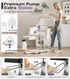 TTGIEET White Hydraulic Pedicure Chair for Nail Tech with Adjustable Footrest, Technician Stool, Built-In Dust Collector