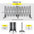 TTGIEET 20FT Expandable Metal Barricade with Lockable Casters, 0-180° Rotatable Foldable Weather Resistant Safety Fence for Patio, Garden, Stairway