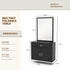Paddie Wall Mount Salon Station with Mirror