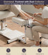TTGIEET White Hydraulic Pedicure Chair for Nail Tech with Adjustable Footrest, Technician Stool, Built-In Dust Collector