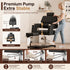 TTGIEET Black Hydraulic Pedicure Chair for Nail Tech with Foot Spa Basin, Adjustable Footrest & Technician Stool