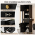 TTGIEET Salon Stations for Hair Stylist, Barber Station w/Glass Shelf & Golden Handles, Hair Salon Station Beauty Salon Spa Equipment w/6 Hair Dryer Holders, 2 Storage Cabinet & Drawers