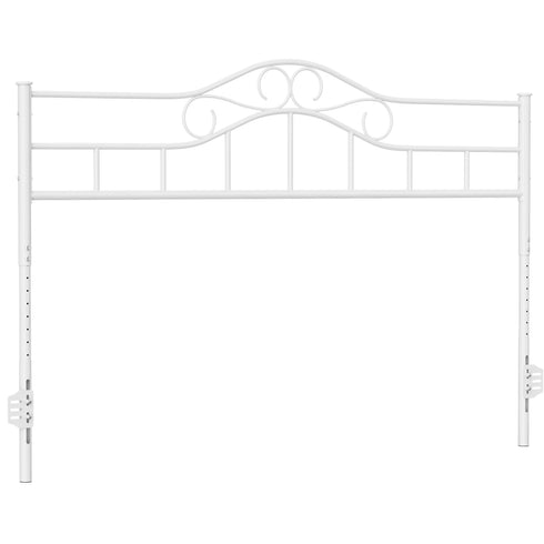 TTGIEET Metal King Headboard, Adjustable Height, Vintage Iron Scrollwork Design with Bed Frame Brackets Adapter