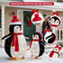 TTGIEET 2 - Piece Fluffy Lighted Penguin Family, 3ft & 2ft Pop - Up Outdoor Christmas Holiday Decoration with 150 LED Lights for Yard Garden