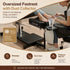 TTGIEET Black Hydraulic Pedicure Chair for Nail Tech with Foot Spa Basin, Adjustable Footrest & Technician Stool