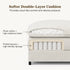 TTGIEET L-Shaped Sectional Sofa, 3-Seat Cloud Couch with Movable Ottoman, Oversized Chenille Sofa for Living Room