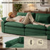 TTGIEET Chenille Cloud Couch U-Shaped, 3-Seat Sofa with Two Movable Ottomans, Oversized Sectional Couch for Living Room