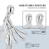 Full-Body Male Mannequin Matte Golden, 6 FT Plastic Man Manequins Stand with Metal Base, Adjustable Head, Flexible Limbs and Detachable Design, Perfect for Clothing Stores