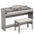 TTGIEET 88-Key Upright Digital Piano with Bench, Full-Size Electric Keyboard with Stand and 3 Pedals, Headphone Jack