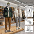 Full-Body Male Mannequin Matte Golden, 6 FT Plastic Man Manequins Stand with Metal Base, Adjustable Head, Flexible Limbs and Detachable Design, Perfect for Clothing Stores
