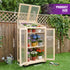 TTGIEET TTGIEET Wooden Cold Frame Greenhouse with Wheels 3‑Tier Flower Planter Shelf, Dual Independently Openable Flip‑Top Lid for Balcony Patio Indoor Outdoor