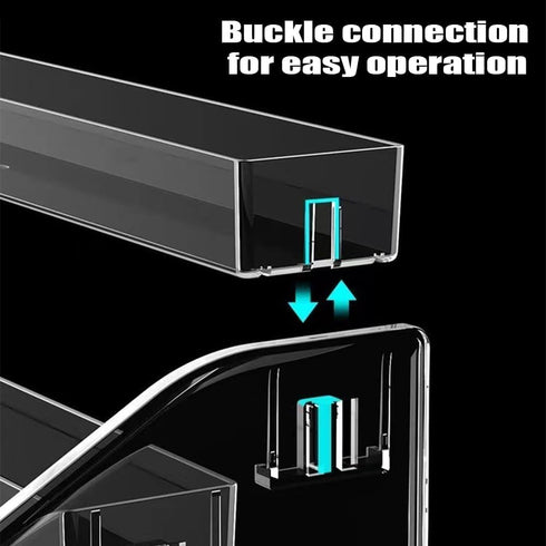 TTGIEET Acrylic Nail Polish Organizer Rack, 7 Tier Clear Holder Stand for Nail Polish Lipstick Makeup Brushes, Wall or Countertop Display, Transparent
