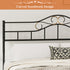 TTGIEET Metal King Headboard, Adjustable Height, Vintage Iron Scrollwork Design with Bed Frame Brackets Adapter