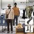 Full-Body Male Mannequin Matte Golden, 6 FT Plastic Man Manequins Stand with Metal Base, Adjustable Head, Flexible Limbs and Detachable Design, Perfect for Clothing Stores