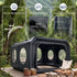 TTGIEET 8-10 Person Inflatable Camping Tent with Pump, 420D Waterproof Oxford Fabric, 2 Doors & 4 Mesh Windows, Heavy-Duty Black Air Beam Family Tent with Pegs & Ropes
