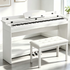 TTGIEET 88-Key Upright Digital Piano with Bench, Full-Size Electric Keyboard with Stand and 3 Pedals, Headphone Jack