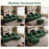 TTGIEET L-Shaped Sectional Sofa, 3-Seat Cloud Couch with Movable Ottoman, Oversized Chenille Sofa for Living Room
