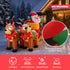 TTGIEET 6ft x 3.6ft Lighted Inflatable Santa and Reindeer | Outdoor Christmas Yard Decoration with Built-in Fan