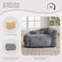 TTGIEET Dog Sofa Couch Bed for Medium, Large Dogs, 51" Pet Sofa with Faux Fur Fabric, Comfortable Pet Couch with Backrest and Armrests