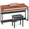 UMOMO 88 Key Digital Piano Keyboard, Full Size Electric Piano with Piano Metal Stand, Headphone Jack, 3 Pedal, Electronic Piano for Beginner, Adults