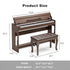 UMOMO 88 Weighted Key Digital Piano with Duet Piano Bench, Beginner Keyboard Piano Full Size Heavy Hammer Weighted Action Electric Piano Keyboard with USB MIDI