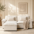 TTGIEET Loveseat with Chaise Ottoman, L-Shaped Chenille Cloud Couch for Living Room