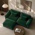 TTGIEET Loveseat with Chaise Ottoman, L-Shaped Chenille Cloud Couch for Living Room