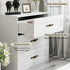 TTGIEET Wooden Dresser with 3 Large Drawers, Modular Media Console Storage Chest of Drawers, Sideboard Credenza for Living Room, Entryway, Kitchen